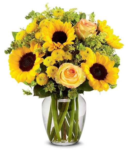 Brilliant Sunflower & Rose Bouquet